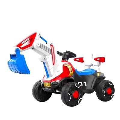LED-Scheinwerfer und dynamische Musik-Ride-On-Bauauto für Kinder in Orange