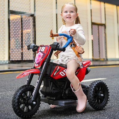Plastikkinder fahren auf Autos Elektromotorrad mit Musik Rot Blau Weiß für Kinder