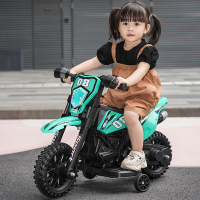 Plastikkinder fahren auf Autos Elektromotorrad mit Musik Rot Blau Weiß für Kinder