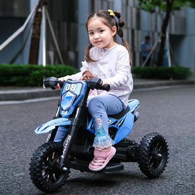 Plastikkinder fahren auf Autos Elektromotorrad mit Musik Rot Blau Weiß für Kinder