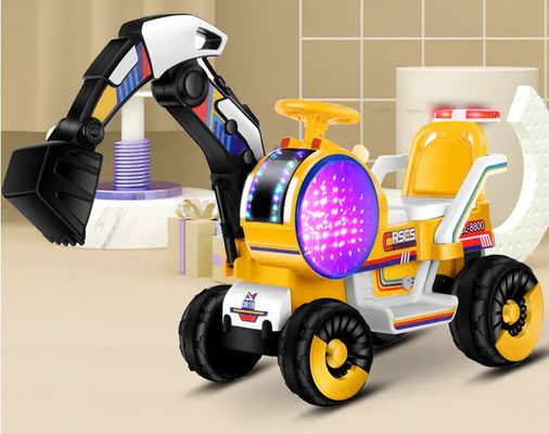 2023 Elektrische Kinderspielzeuge Bagger Ingenieurwesen Fahrt mit dem Auto für Kinder Kunststoff Gelb