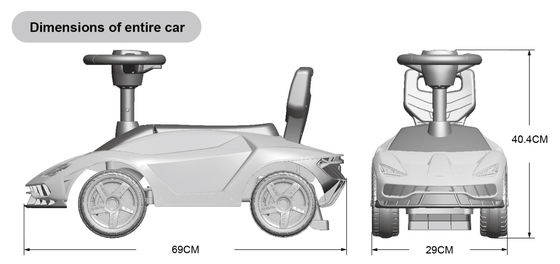 Produktgröße 69*29*40.4cm Klassischer Roller Batteriebetriebene Kinder Fahren auf Auto direkt