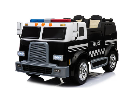 Batterie 12V/24V Schwarz-Weiß Elektrofahrt auf Doppelsitzer-Polizeiautos für Kinder