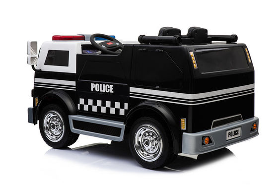 Batterie 12V/24V Schwarz-Weiß Elektrofahrt auf Doppelsitzer-Polizeiautos für Kinder