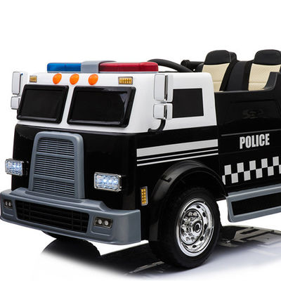 Batterie 12V/24V Schwarz-Weiß Elektrofahrt auf Doppelsitzer-Polizeiautos für Kinder