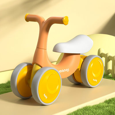Orange Plastic Baby Walker Balance Car mit leisen Rollschuhen und grünem Design