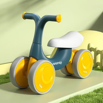Orange Plastic Baby Walker Balance Car mit leisen Rollschuhen und grünem Design