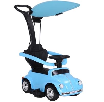 Blau 6V elektrisch abnehmbarer Push Walker Ride On Car für Kinder