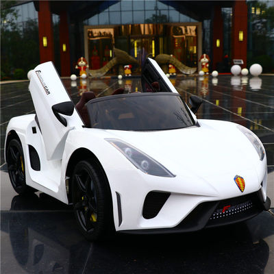 Unisex Kinder 12v Elektroauto mit Fernbedienung Doppelantrieb Musik und Swing Funktion