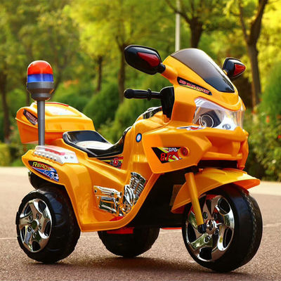Großer Sitz Elektromotorrad für Kinder mit Musiklampe Polizeirad Klassiker