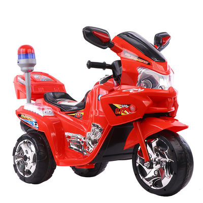 Großer Sitz Elektromotorrad für Kinder mit Musiklampe Polizeirad Klassiker
