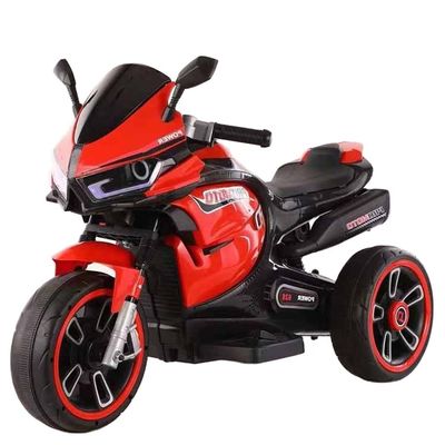 Weißes Elektromotorrad für Kinder Dreirad mit bunten Lichtern und 380*2 Motor