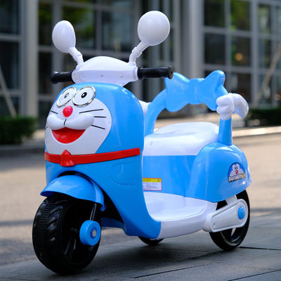 Unisex-Kinder-Drei-Rad-Elektro-Motorrad mit kühlem Licht Fahrt im Auto