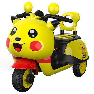 MP3 Musik Songs LED-Beleuchtung Spielzeug 6v Elektromotorrad Auto für Kinder Gelb Blau Rosa