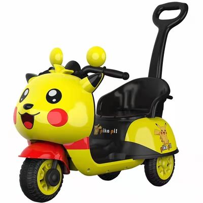 MP3 Musik Songs LED-Beleuchtung Spielzeug 6v Elektromotorrad Auto für Kinder Gelb Blau Rosa