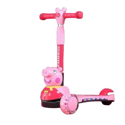 Kinder Pedal Skateboard Roller Auto mit Klappfunktion Musikbeleuchtung und PU-Räder