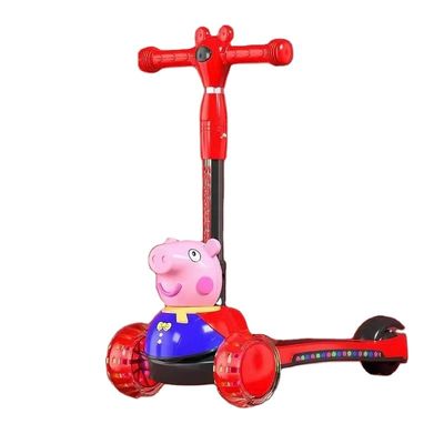 Kinder Pedal Skateboard Roller Auto mit Klappfunktion Musikbeleuchtung und PU-Räder