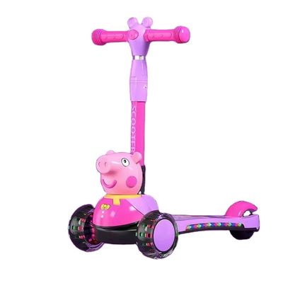 Kinder Pedal Skateboard Roller Auto mit Klappfunktion Musikbeleuchtung und PU-Räder