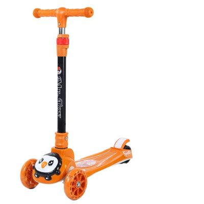 3 PU Rad LED Baby Kick Scooter Verkauf für Kinder Funktion Musik Beleuchtung Ein-Klick-Faltbarkeit