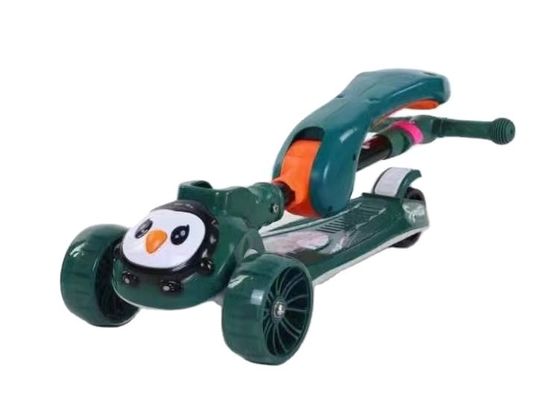 3 PU Rad LED Baby Kick Scooter Verkauf für Kinder Funktion Musik Beleuchtung Ein-Klick-Faltbarkeit