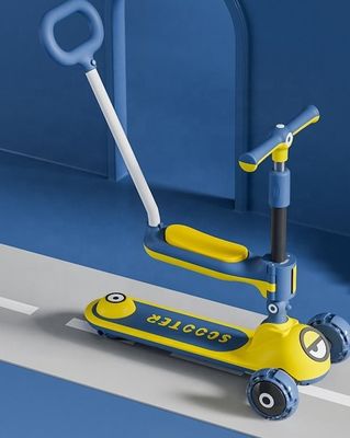 Weiches Ledersitz 3 Räder Fahrt auf Roller Auto für Kinder Ein-Knopf-Faltbares Geschlecht Neutral