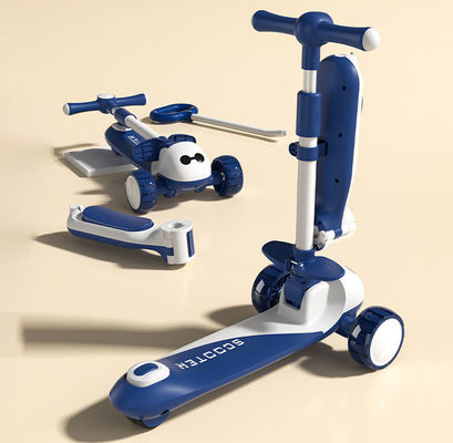 3 in 1 Multifunktion Baby Walker 3 Radfahrt Auf Klappwagen Großrad Roller Auto für Kinder