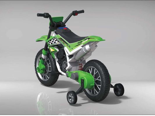 12V Elektromotorradfahrzeug für Kinder mit Musik und Hilfsrad aus Kunststoff
