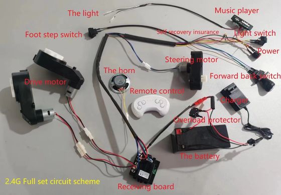 Leistung und Geschwindigkeit Kinderspielzeug Elektroauto Komplett-Satz für DIY-Teile Batterie enthalten