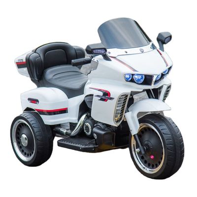 Plastikkinder fahren auf Mini-Motorrad mit Frühschulfunktion und englischer Geschichte