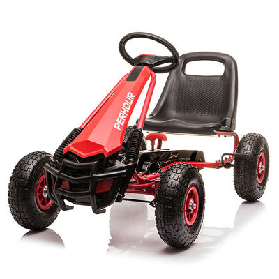 Kinder 5-7 Jahre Rotes Vierrad-Pedal Go-Kart-Spielzeug mit Aufblasen-Radkupplung und Bremse