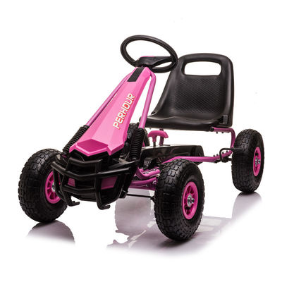 Kinder 5-7 Jahre Rotes Vierrad-Pedal Go-Kart-Spielzeug mit Aufblasen-Radkupplung und Bremse