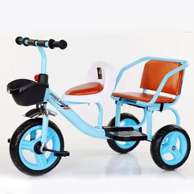 Outdoor-Kinderrad 2023 Doppel-Dreifahrrad mit Schnellladestang und großem Korb