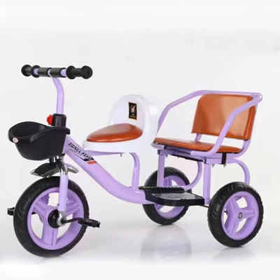 Outdoor-Kinderrad 2023 Doppel-Dreifahrrad mit Schnellladestang und großem Korb