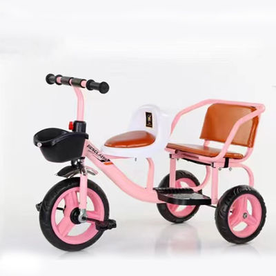 Outdoor-Kinderrad 2023 Doppel-Dreifahrrad mit Schnellladestang und großem Korb