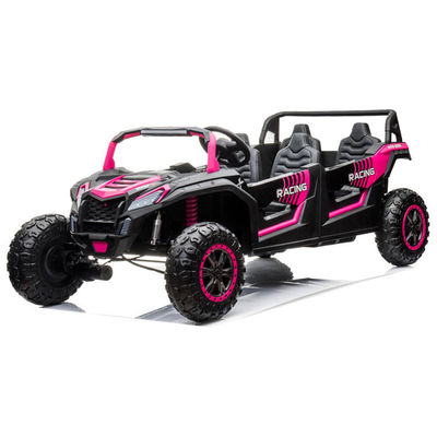 Fernbedienung 24v UTV 4-Sitzer Fahrt auf Autos für Erwachsene und Kinder in rot-rosa Farbe